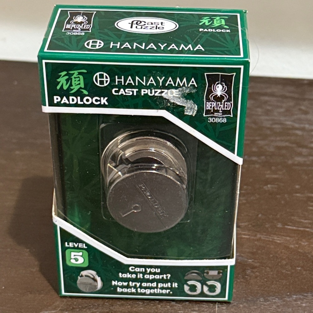 NEW. Hanayama Cast Puzzle Padlock. 12+ Level 5 Difficulty! - Picture 3 of 7